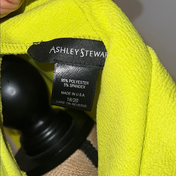 Ashley Stewart Yellow Keyhole Cutout Peplum Blouse - Picture 4 of 6